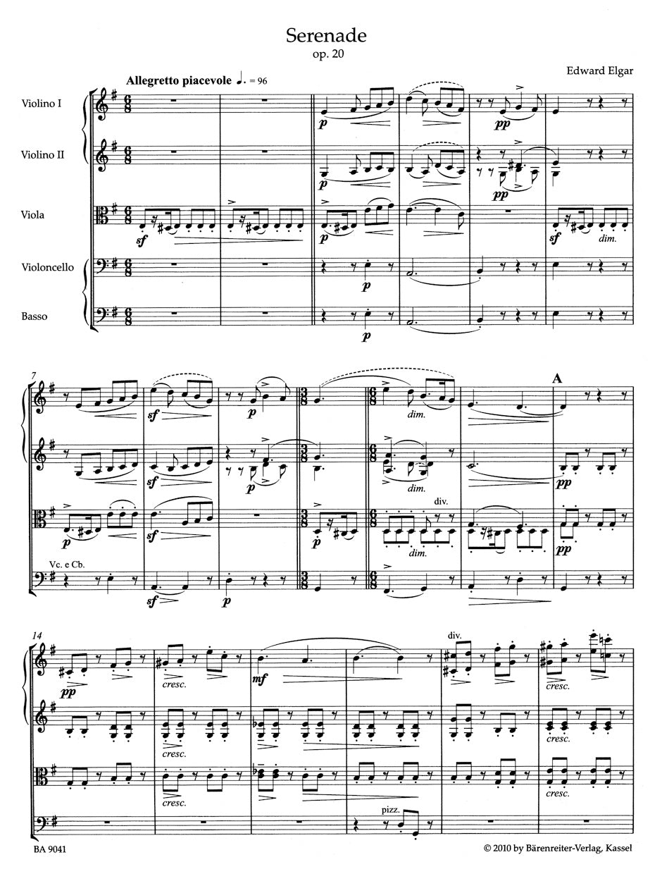 Serenade for Strings op. 20