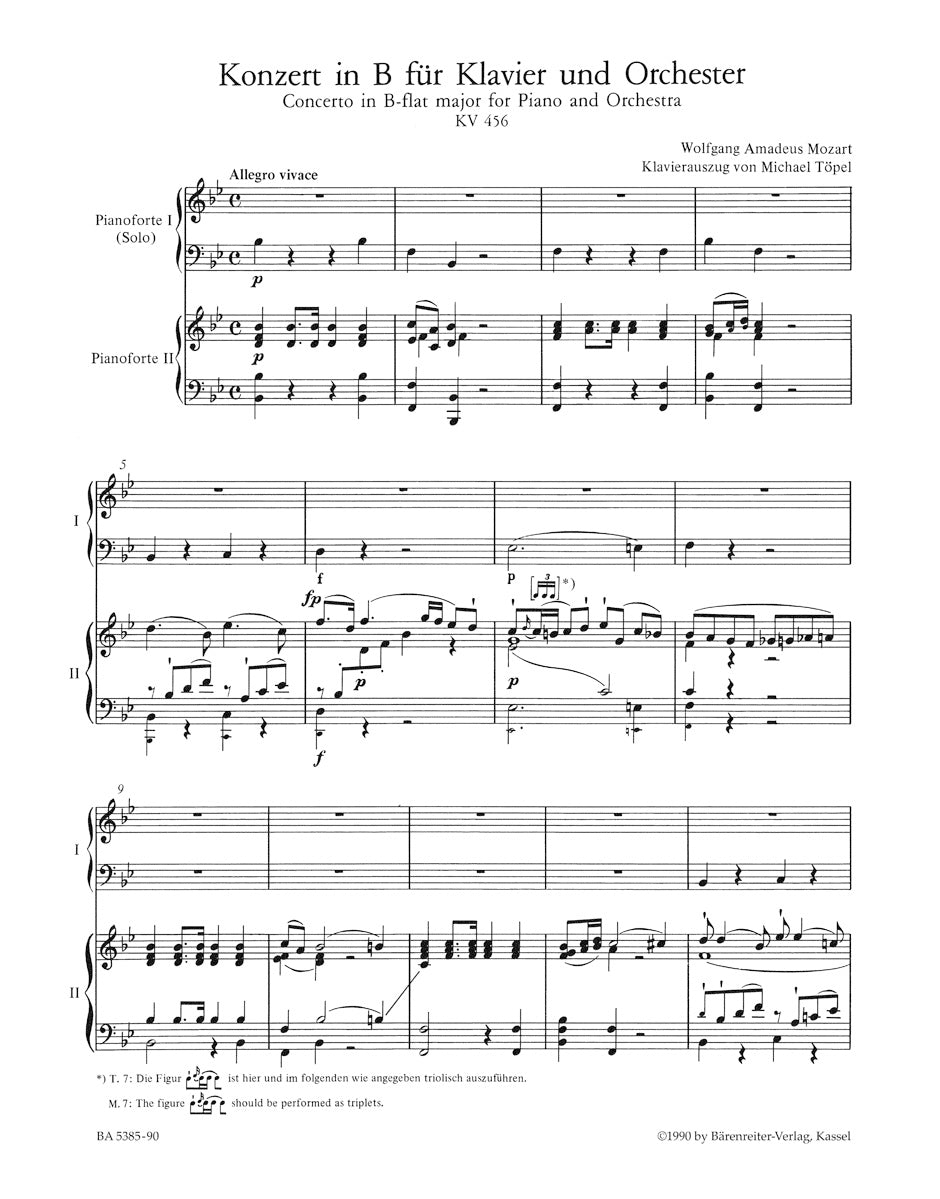 Piano Concerto No. 18 in B-flat maj K. 456