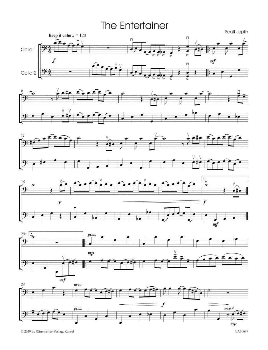 The Roots of Jazz for two Violoncellos