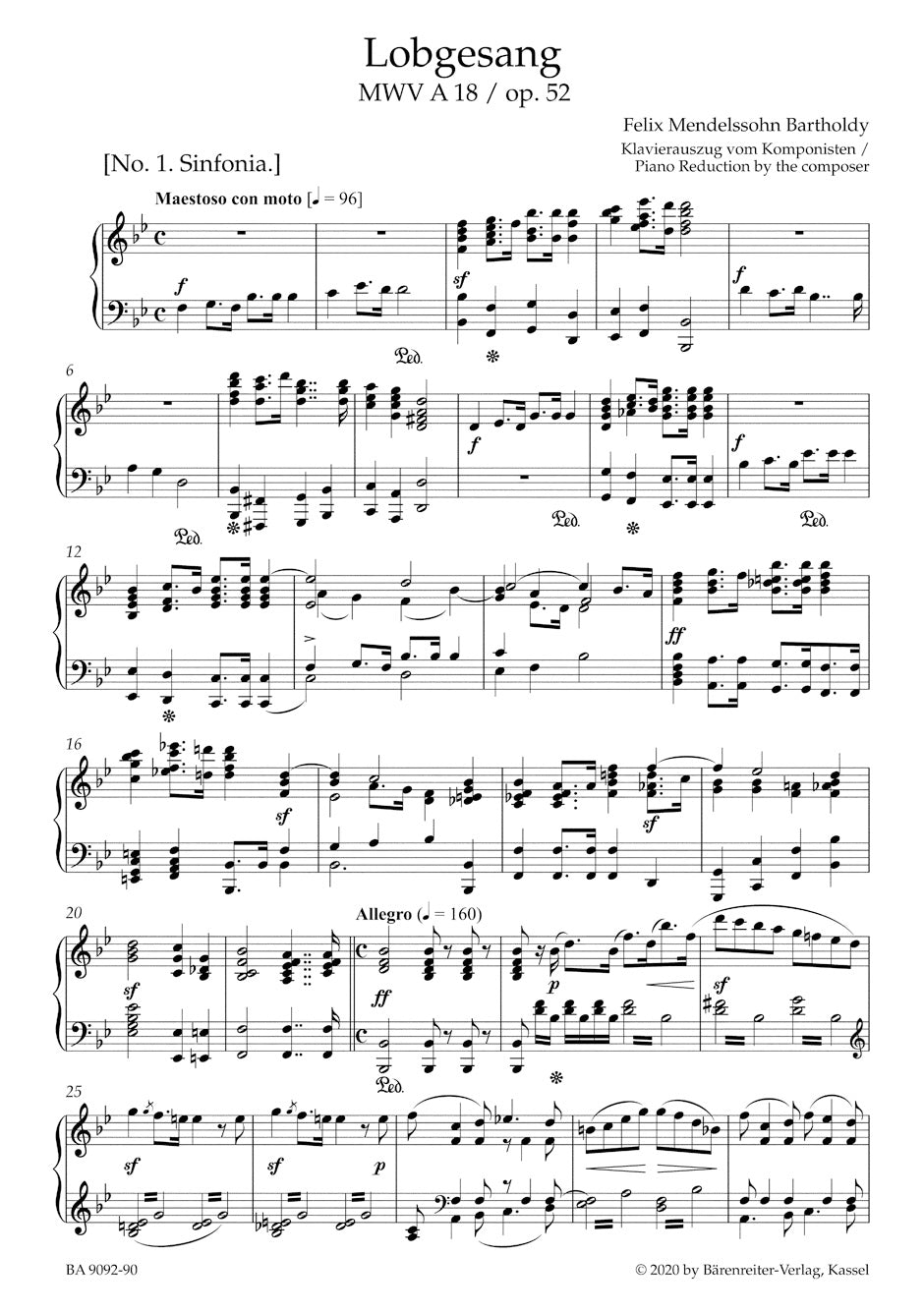 Lobgesang / Hymn of Praise MWV A 18, op. 52