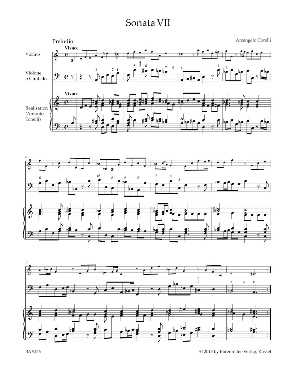 Sonatas for Violin and Basso Continuo Opus V. Volume II: Sonatas 7-12