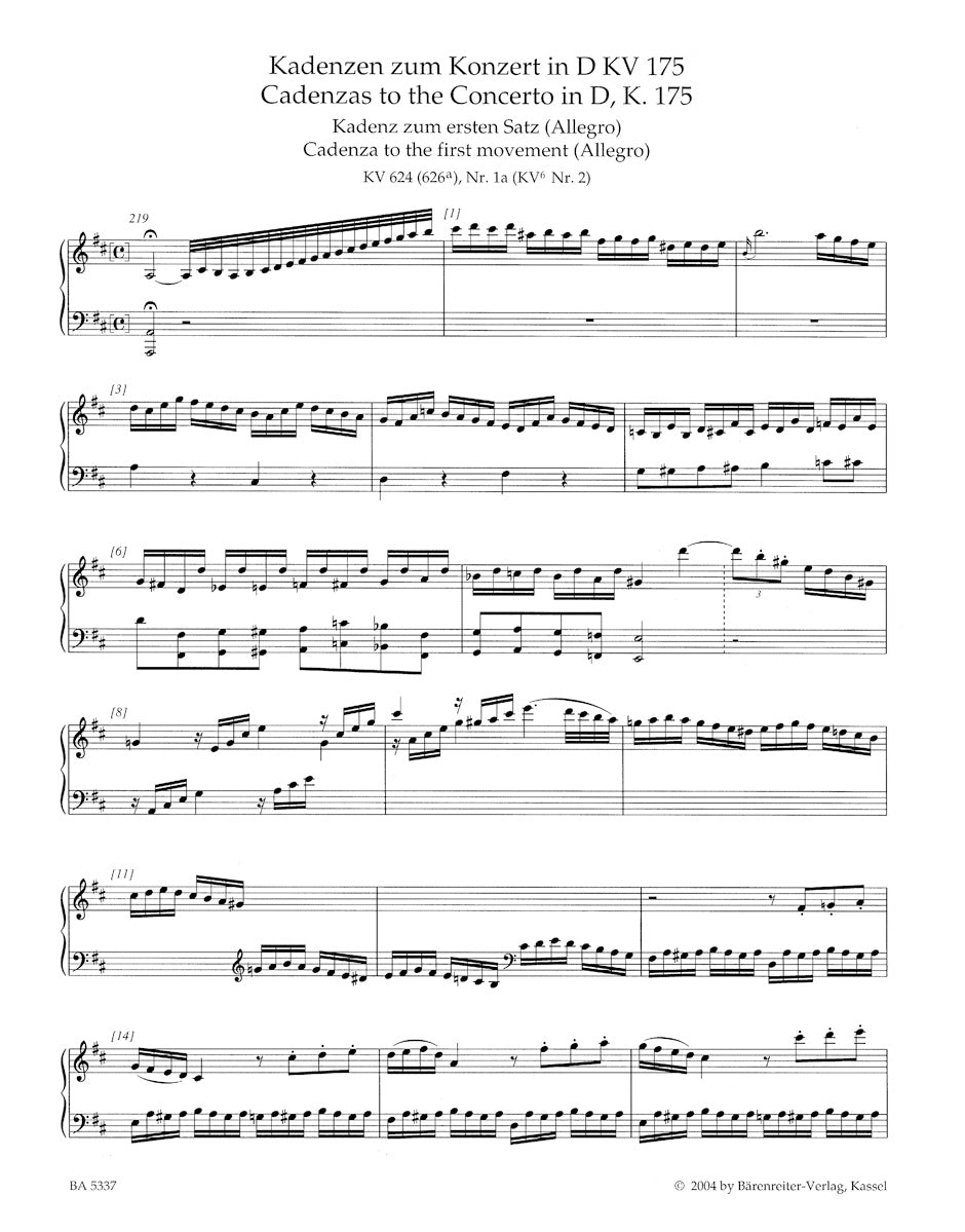 Cadenzas and Lead-Ins to the Piano Concertos