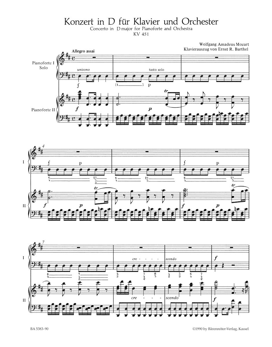 Piano Concerto No. 16 in D maj K. 451