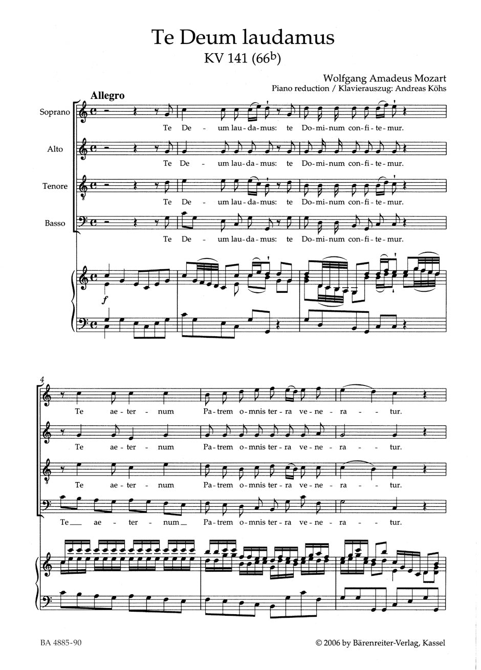 Te Deum laudamus K. 141 (66b)