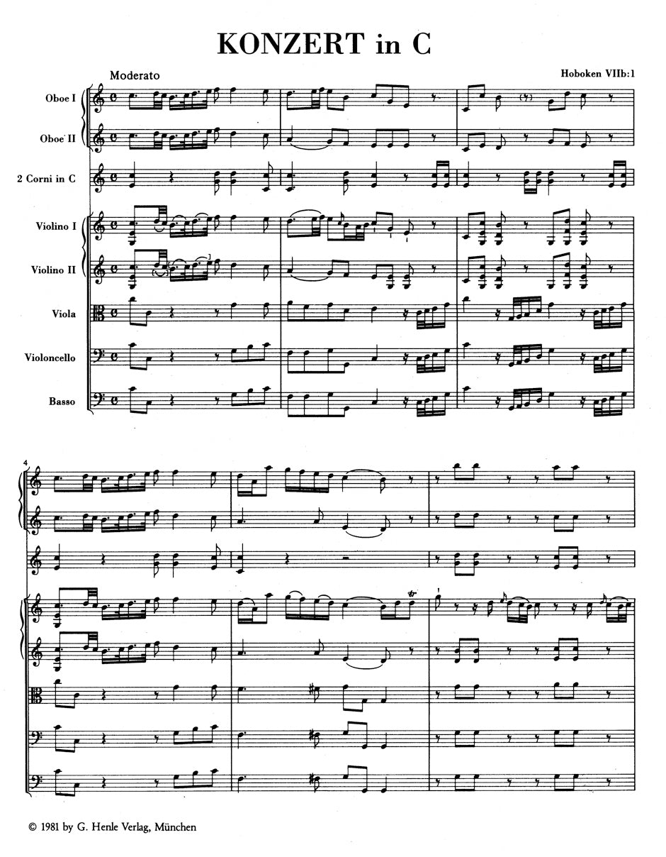 Cello  Concerto No. 1 in C maj Hob VIIIb:1