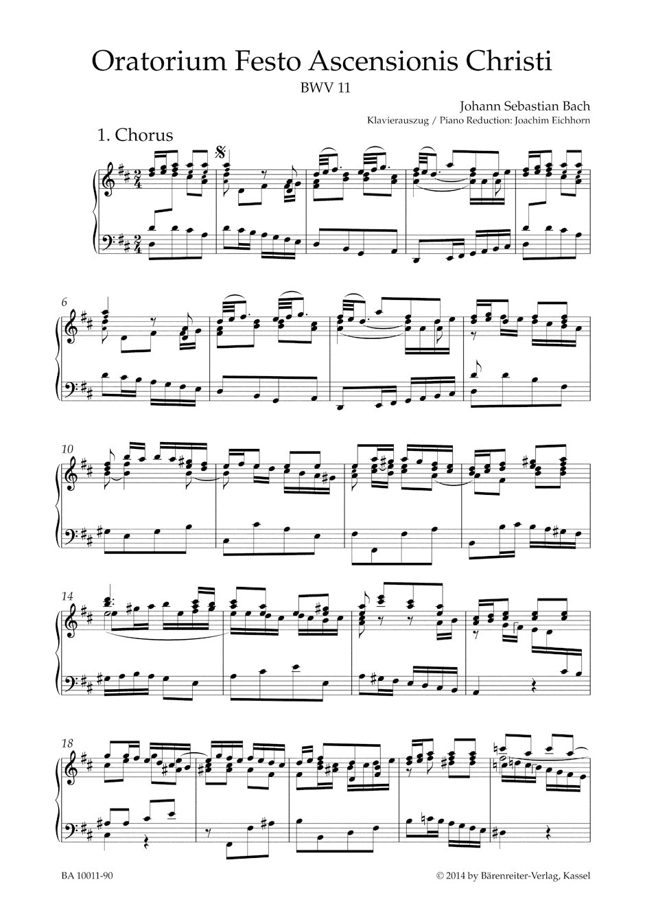 Ascension Oratorio BWV 11