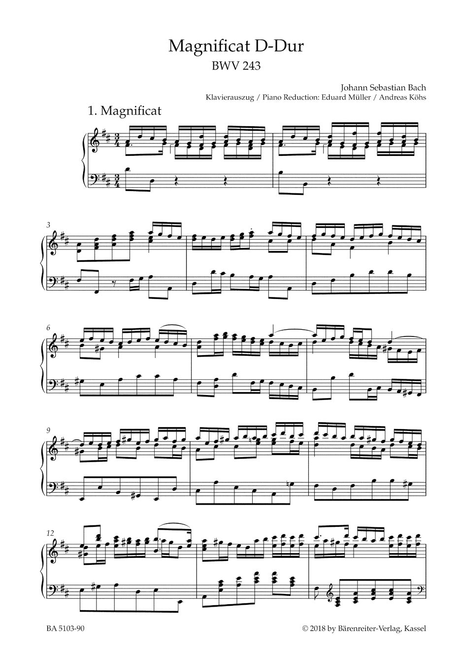 Magnificat in D maj BWV 243