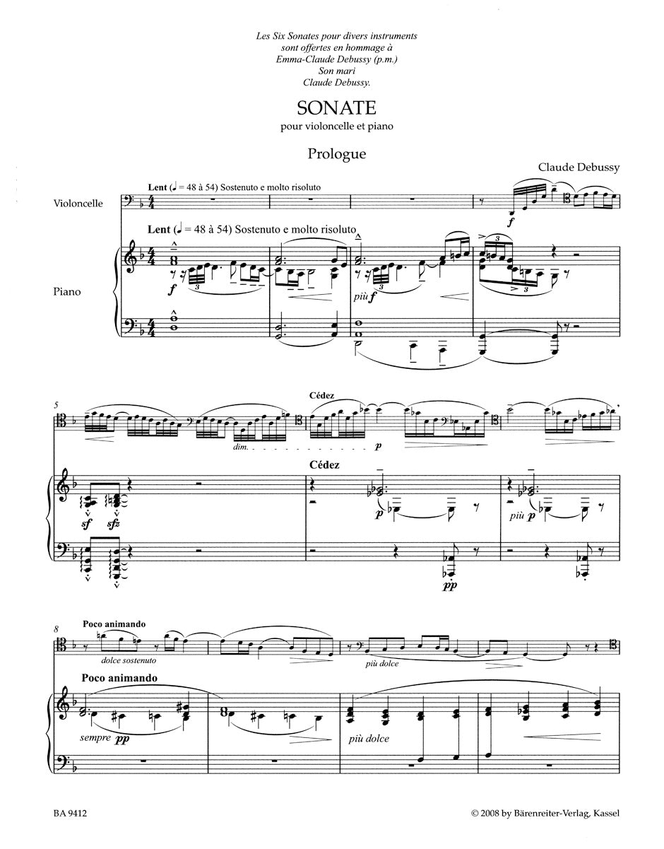 Sonata for Violoncello and Piano