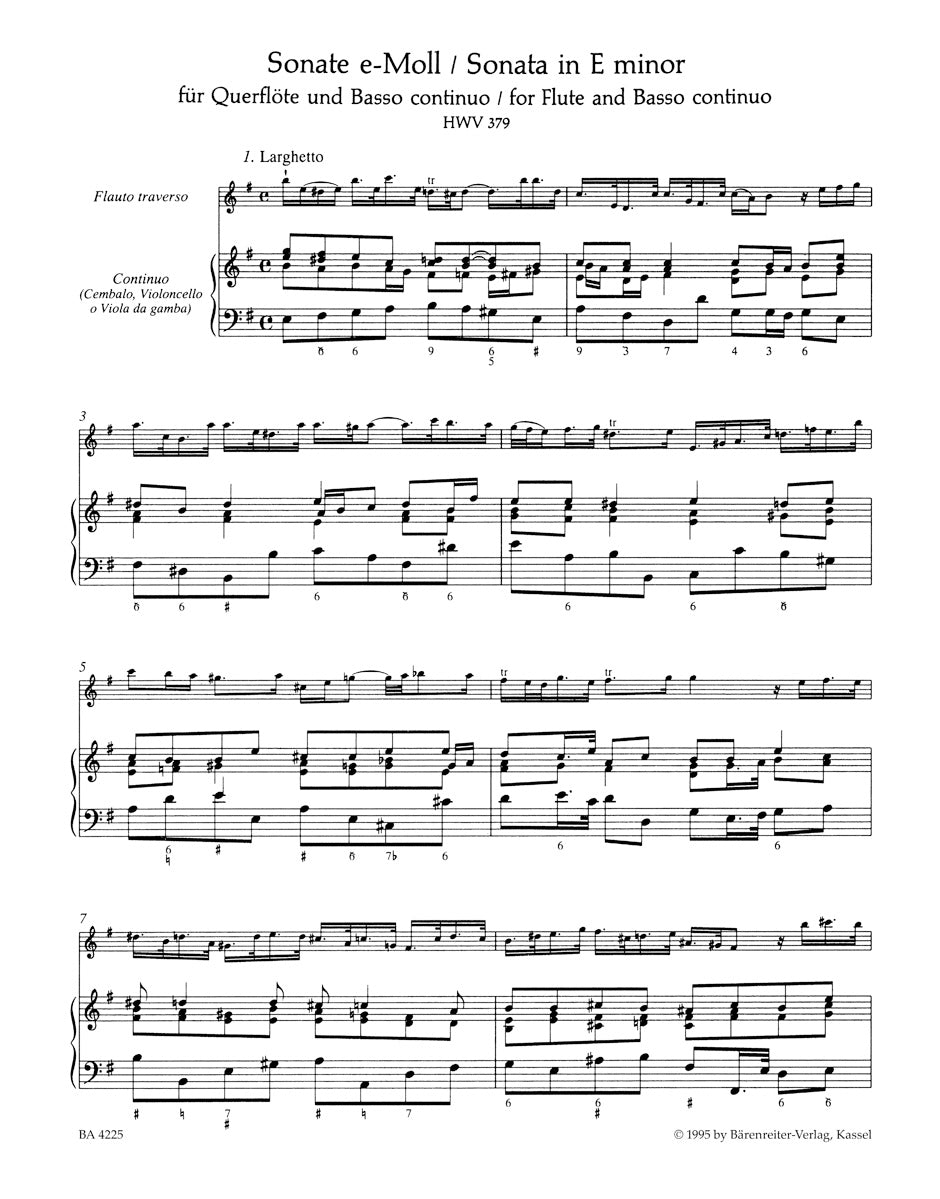 Eleven Sonatas for Flute and Figured Bass