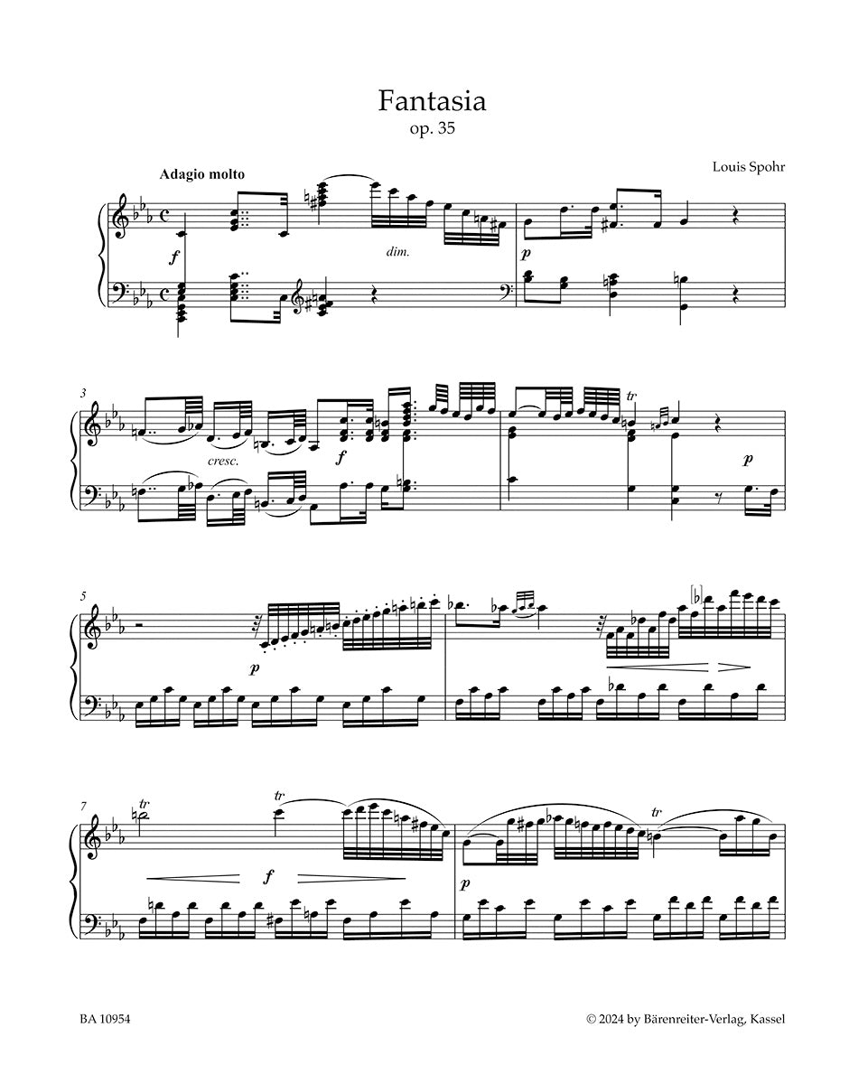 Fantasia in C min for Harp solo 
op. 35