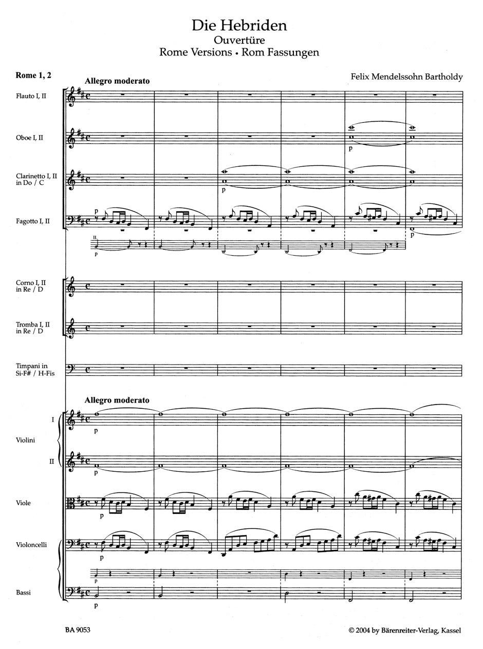 The Hebrides. Concert Overture op. 26
