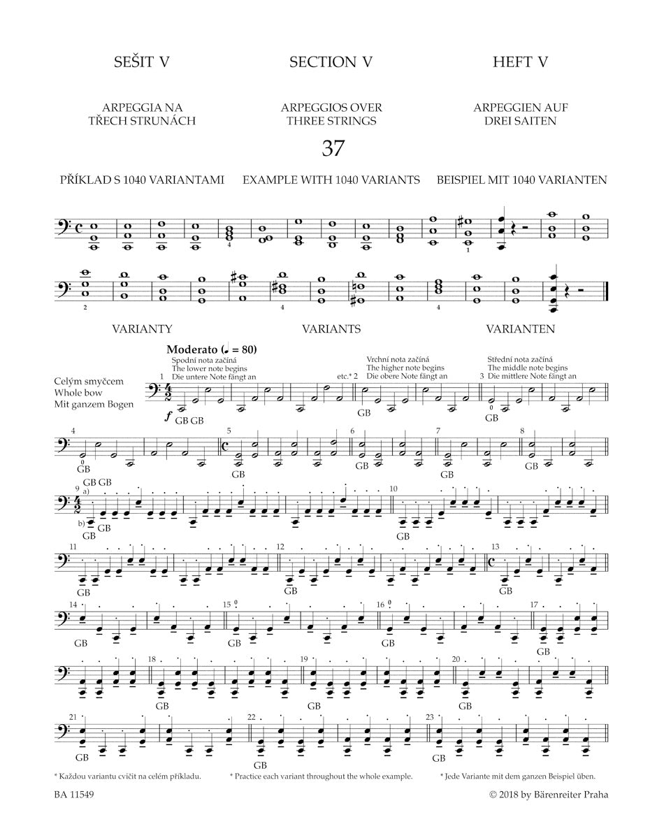 School of Bowing Technique op. 2 for Violoncello . Books 5 + 6