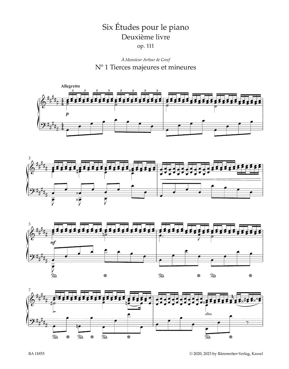 Six Etudes pour Piano. 
Deuxieme livre op. 111