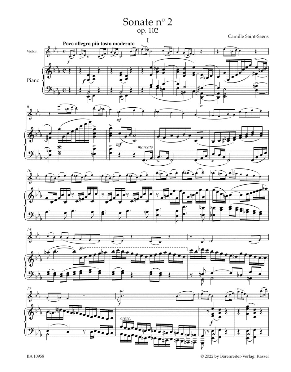 Sonata no. 2  in E-flat major for Violin and Piano op. 102
