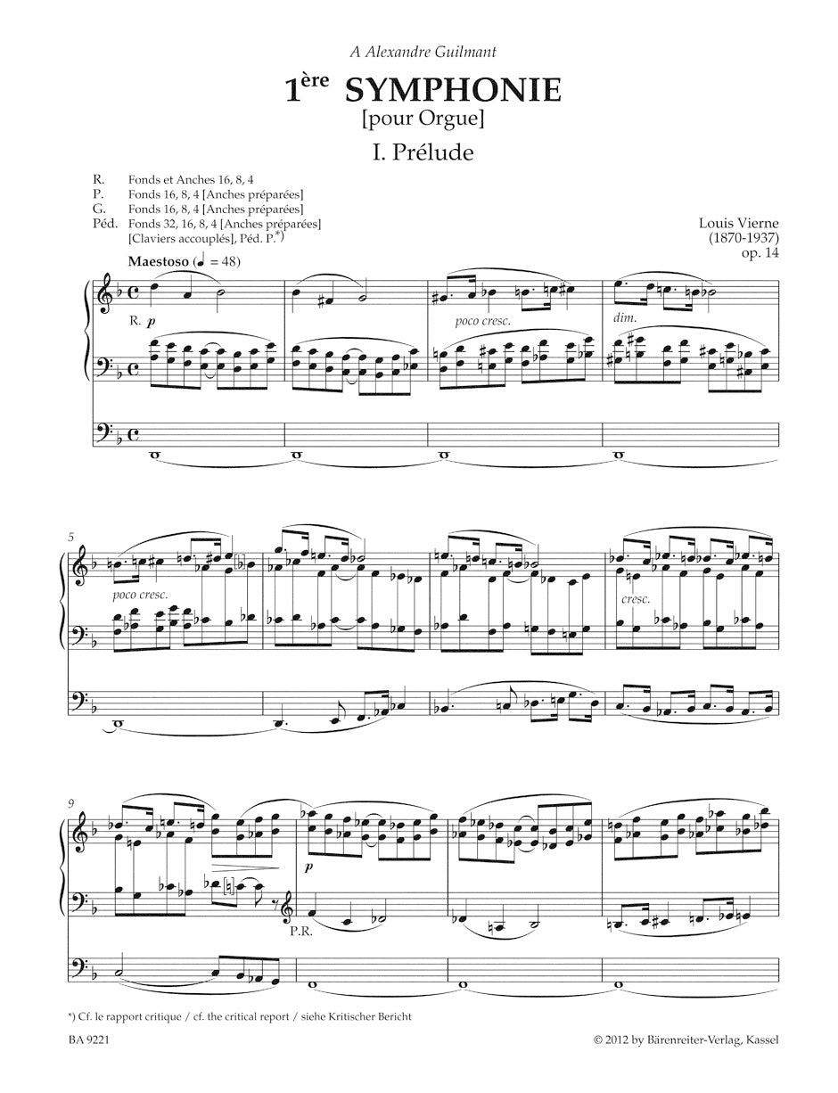 Complete Organ Works Vol. I: Symphony No. 1 op. 14