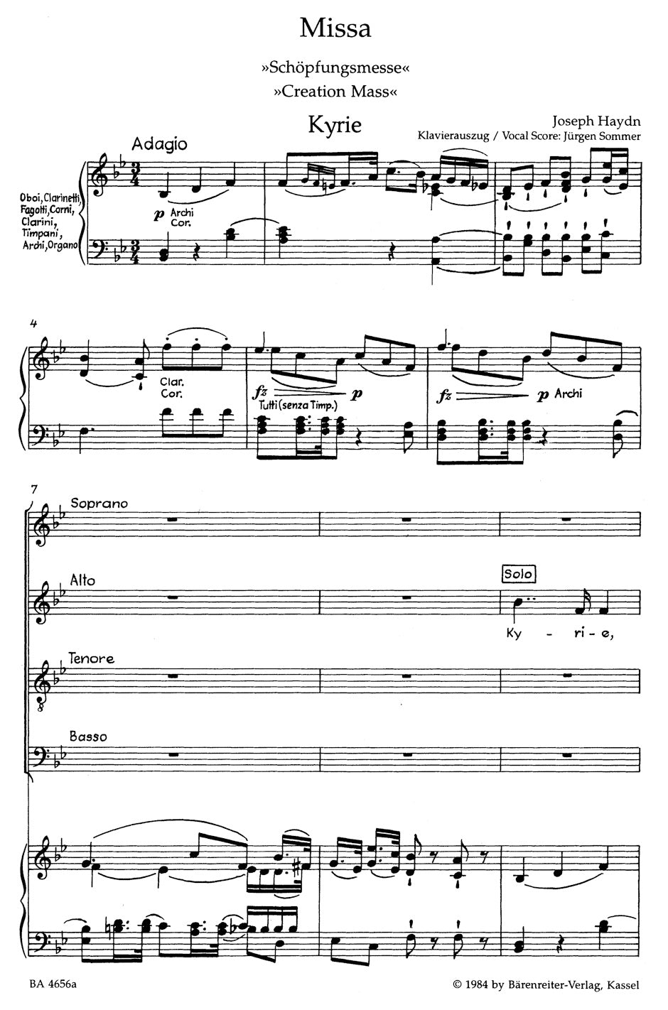 Missa in B-flat maj - "Creation Mass" 
Hob XXII:13