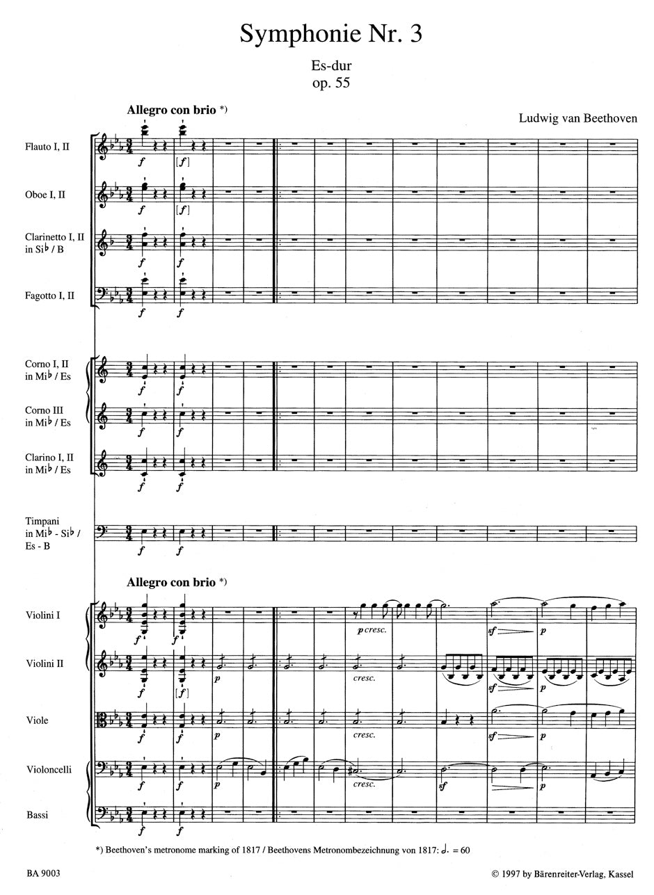 Symphony No. 3 in E-flat maj op. 55