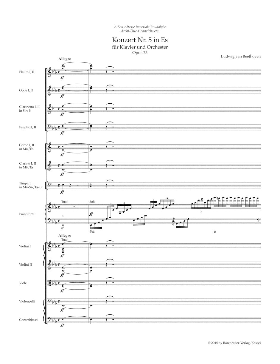 Piano Concerto No. 5 in E-flat maj op. 73