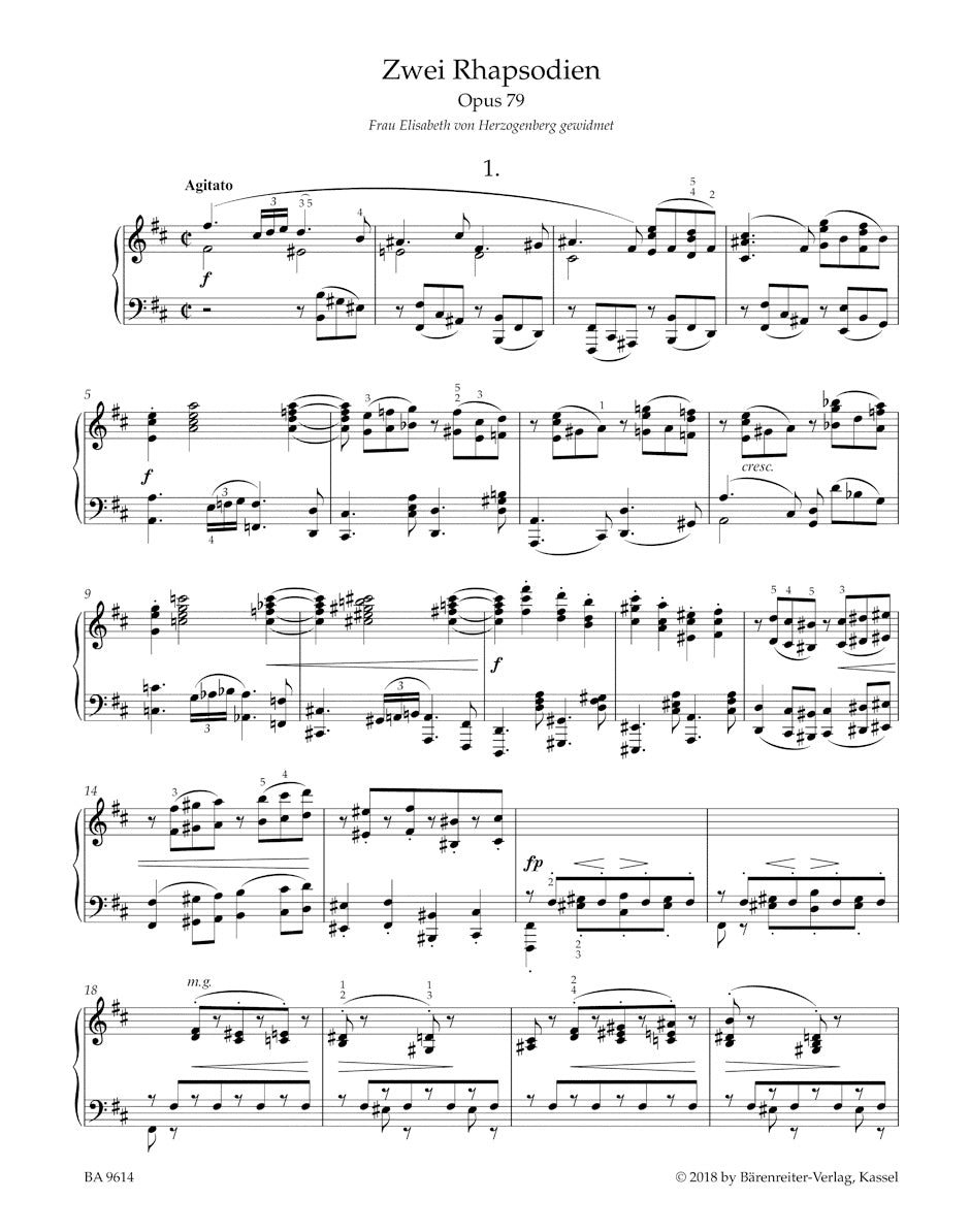 Two Rhapsodies op. 79