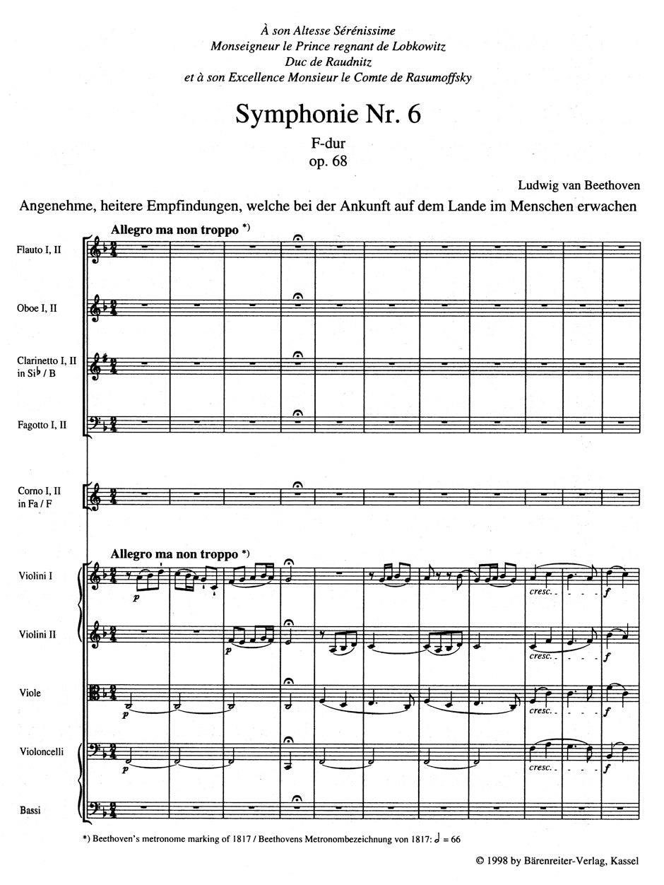 Symphony No. 6 in F maj op. 68