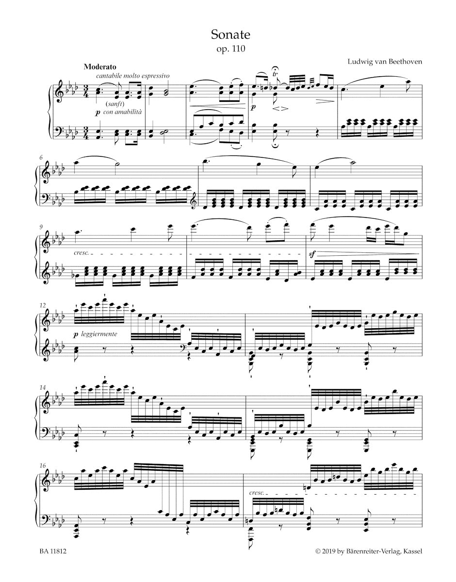 Sonata in A-flat maj op. 110