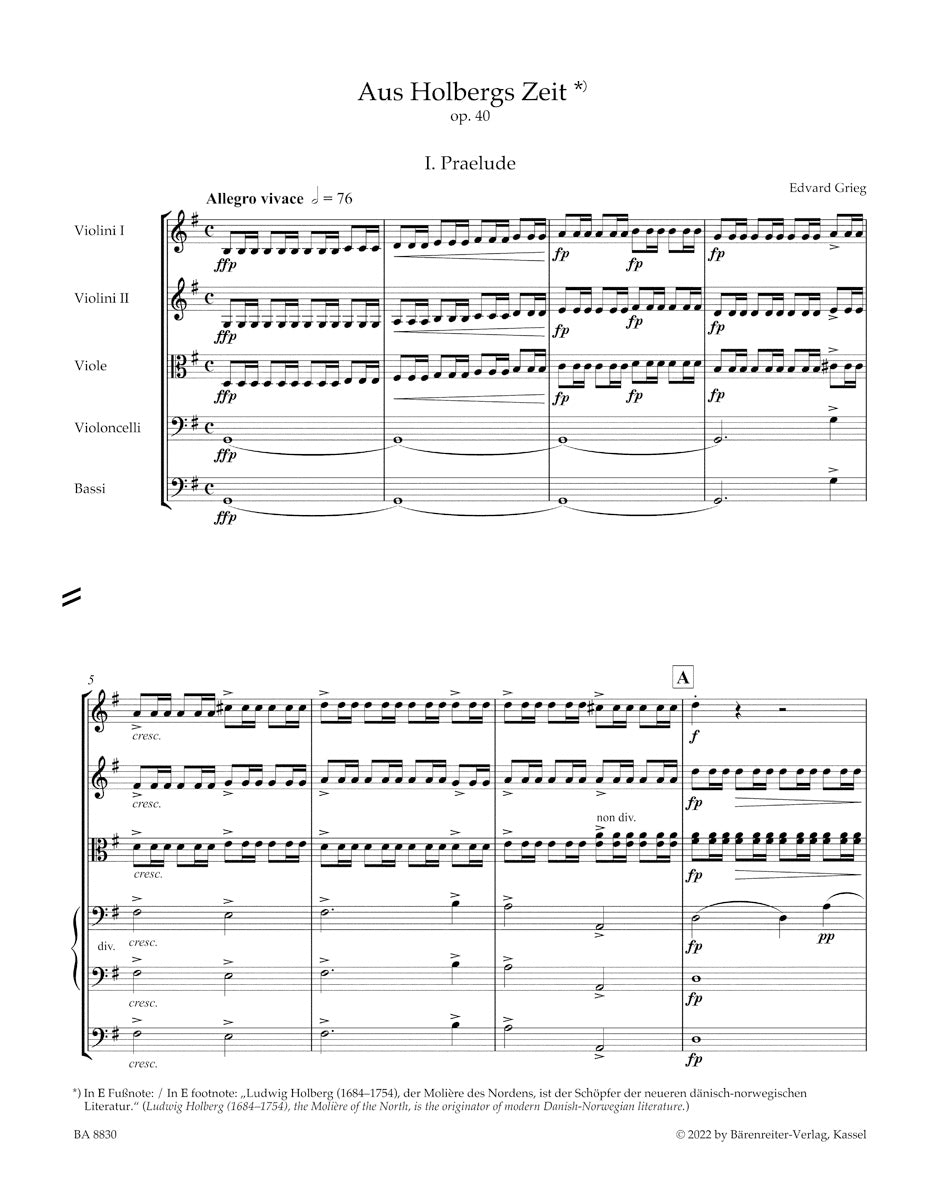 From Holberg's Time op. 40