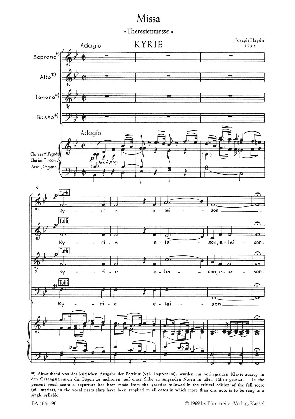 Missa in B-flat maj - "Theresa Mass" 
Hob. XXII:12