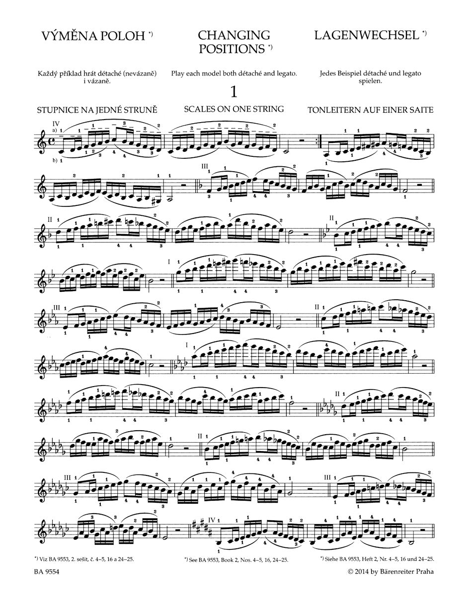 School of Violin Technique op. 1. 
Vol. 3: Changhing Positions