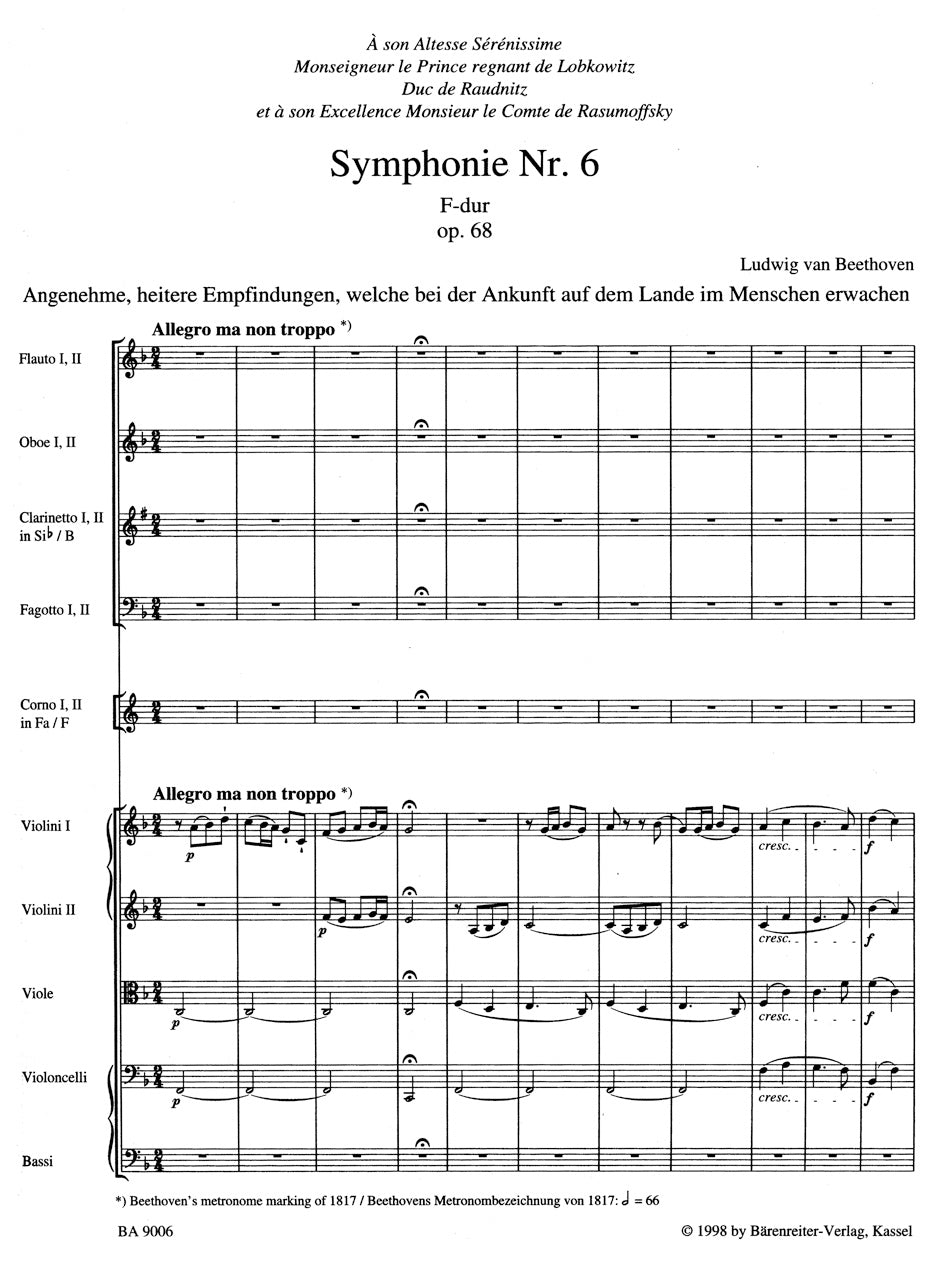 Symphony No. 6 in F maj op. 68