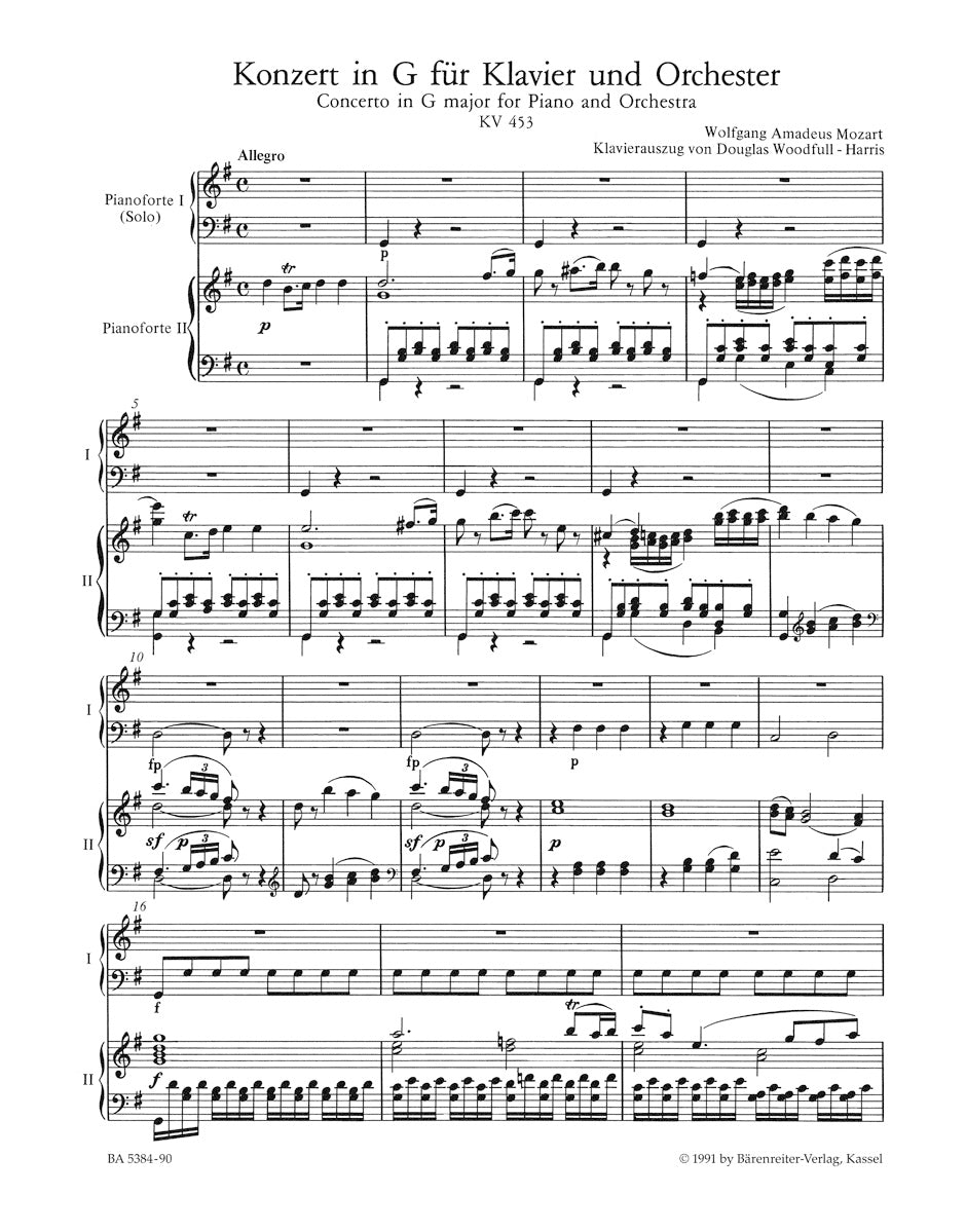 Piano Concerto No. 17 in G maj K. 453