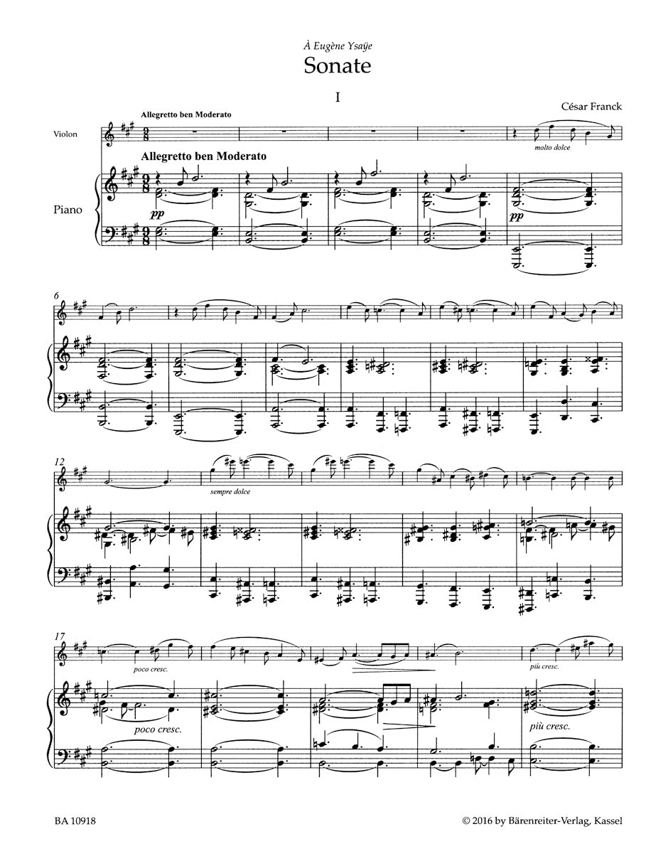 Sonata in A maj
Arranged for Piano and Viola
