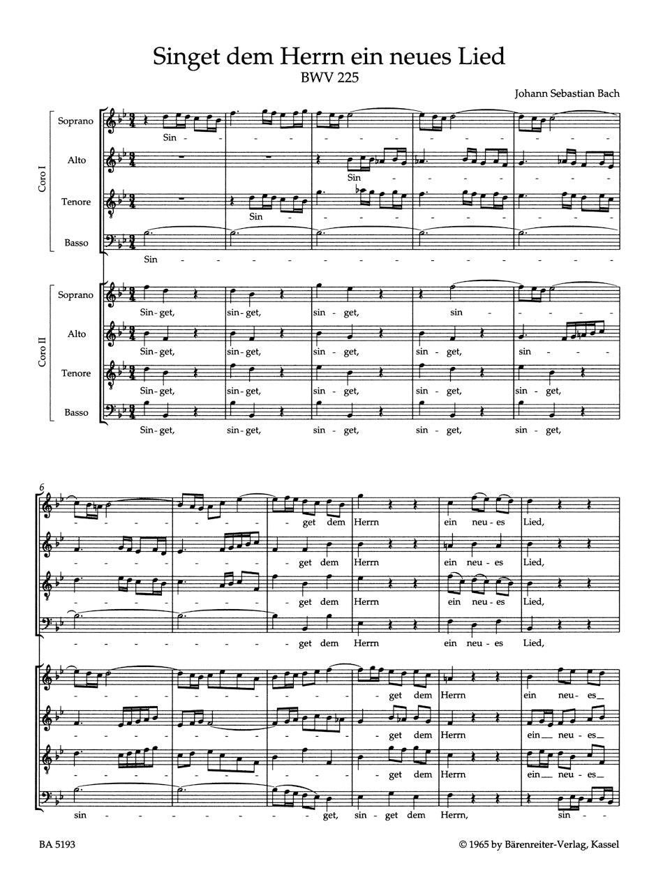 Motets BWV 225-230