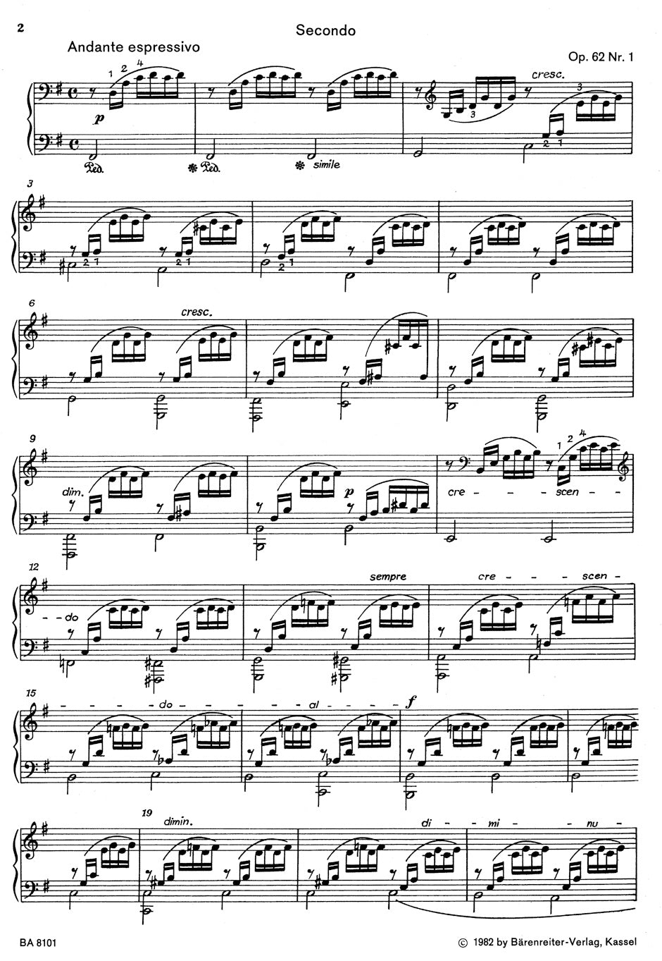 Seven Songs without Words in Mendelssohn's own arrangement for Piano duet  op. 62/1-6, 67/1