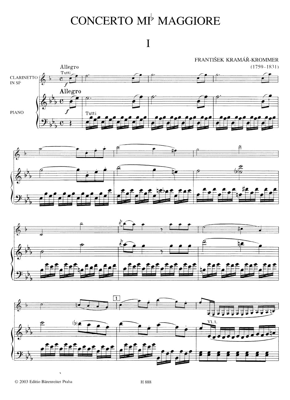 Concerto in E-flat maj for Clarinet and Orchestra op. 36