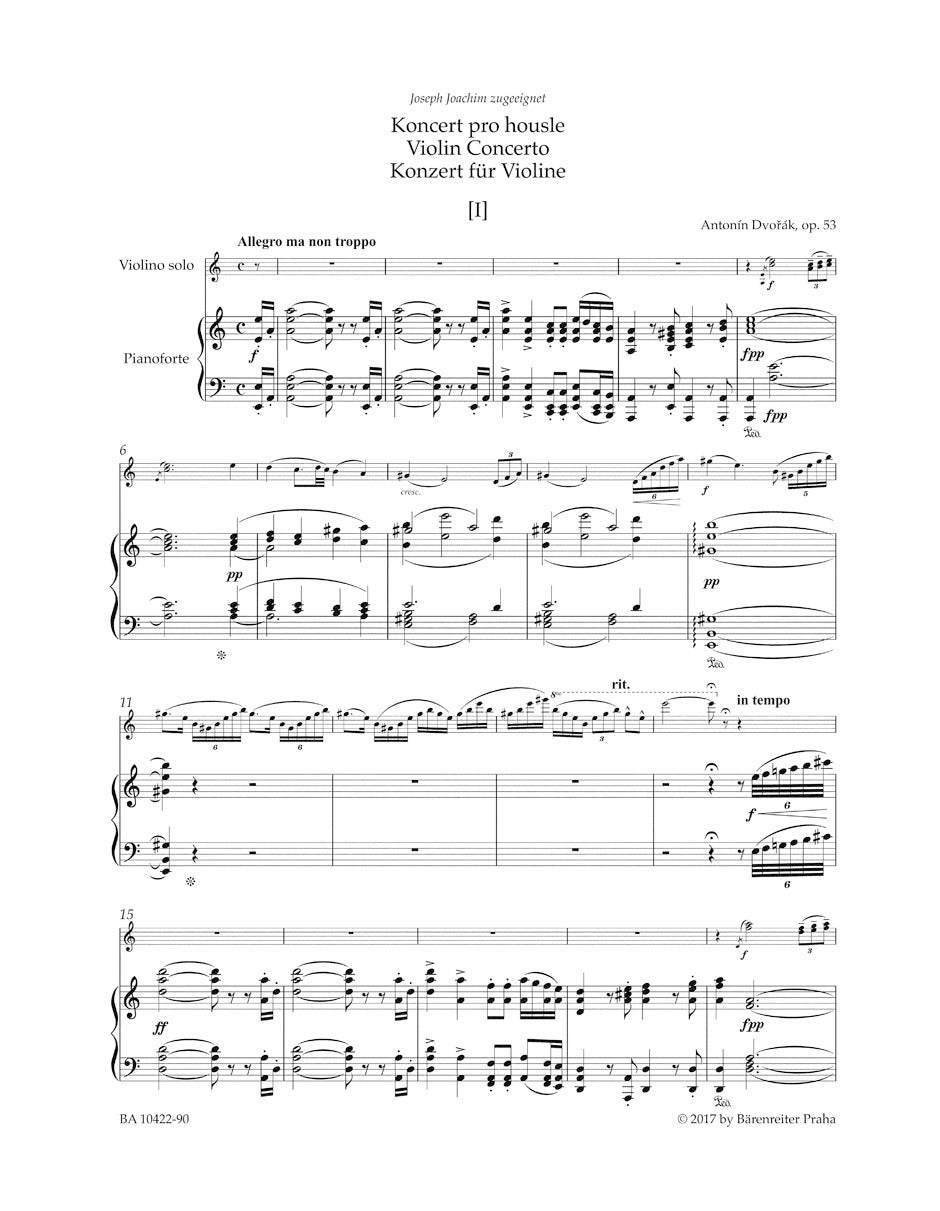 Concerto in A min for Violin and Orchestra op. 53