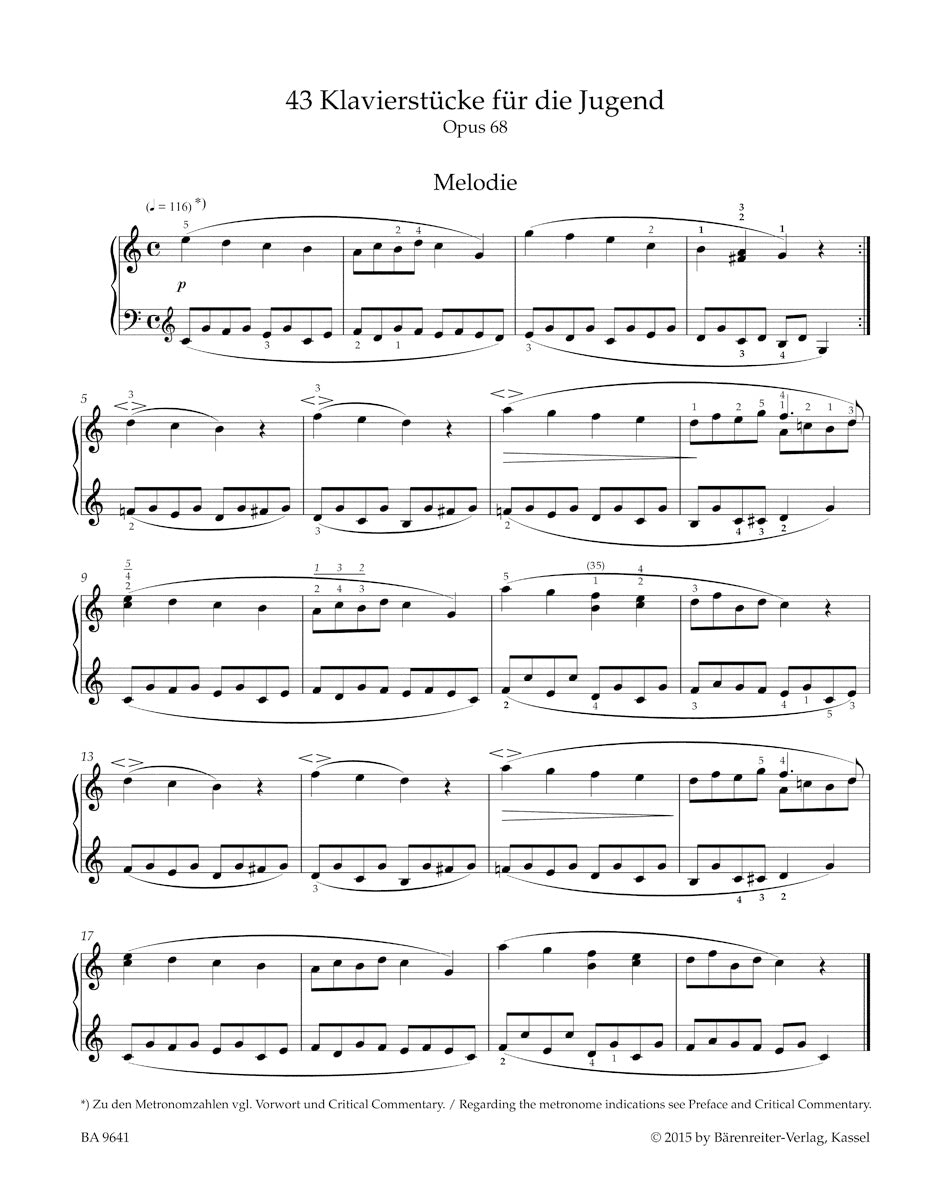 43 Piano Pieces for the Young op. 68 "Album for the Young"