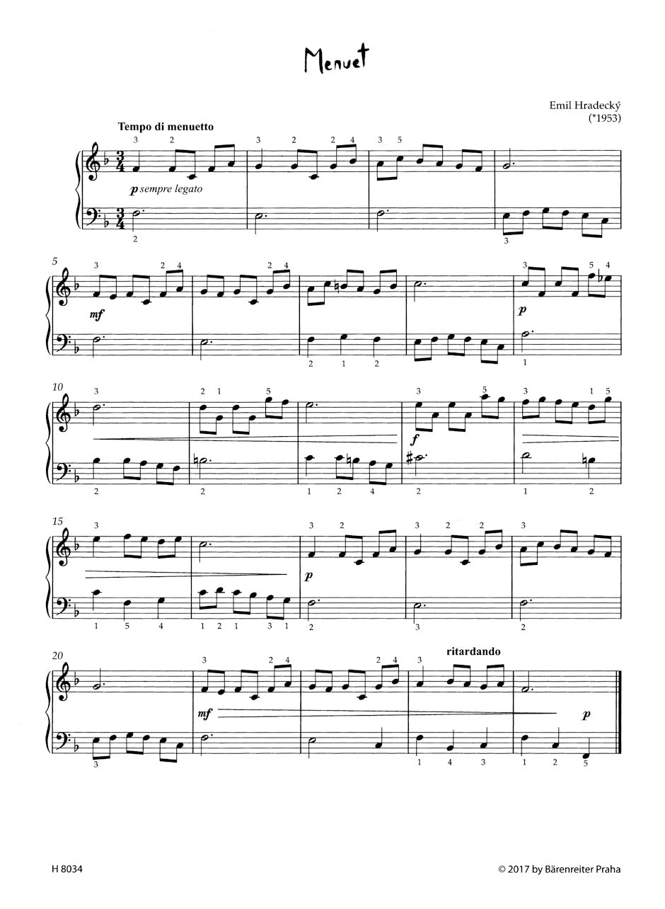Two-Part Piano Miniatures on One Page