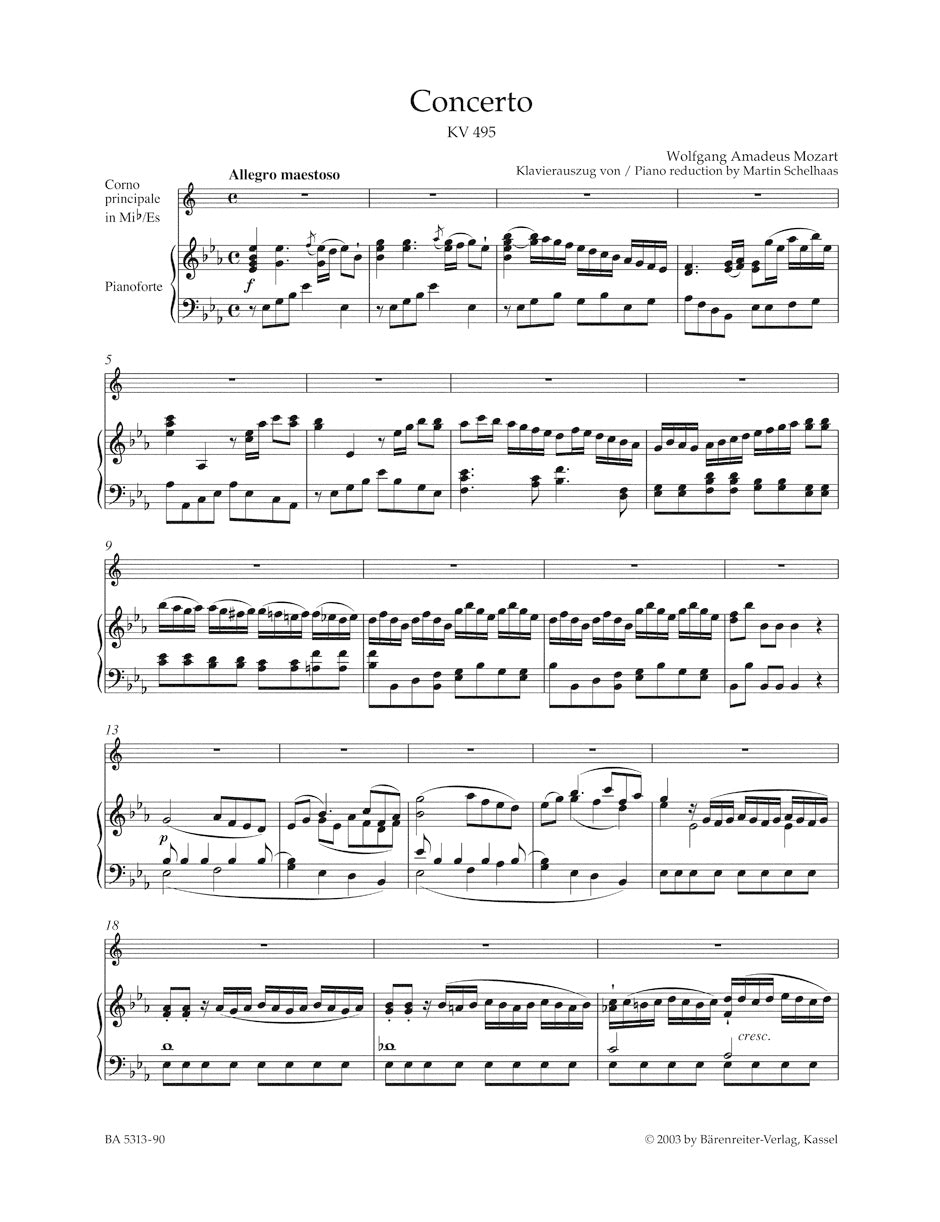 Horn Concertos
No. 4 in E-flat maj K. 495