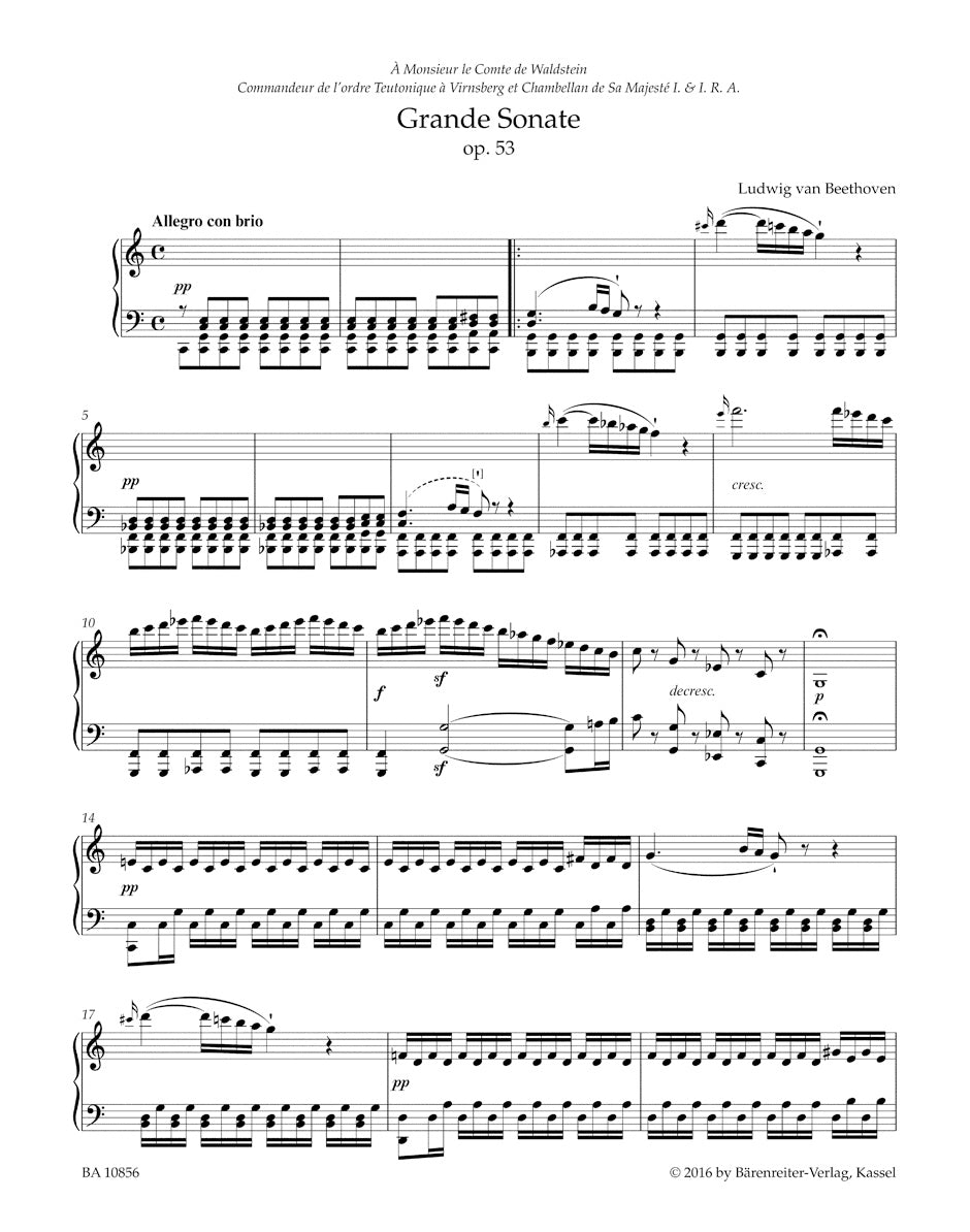 Grande Sonate in C maj op. 53 "Waldstein"