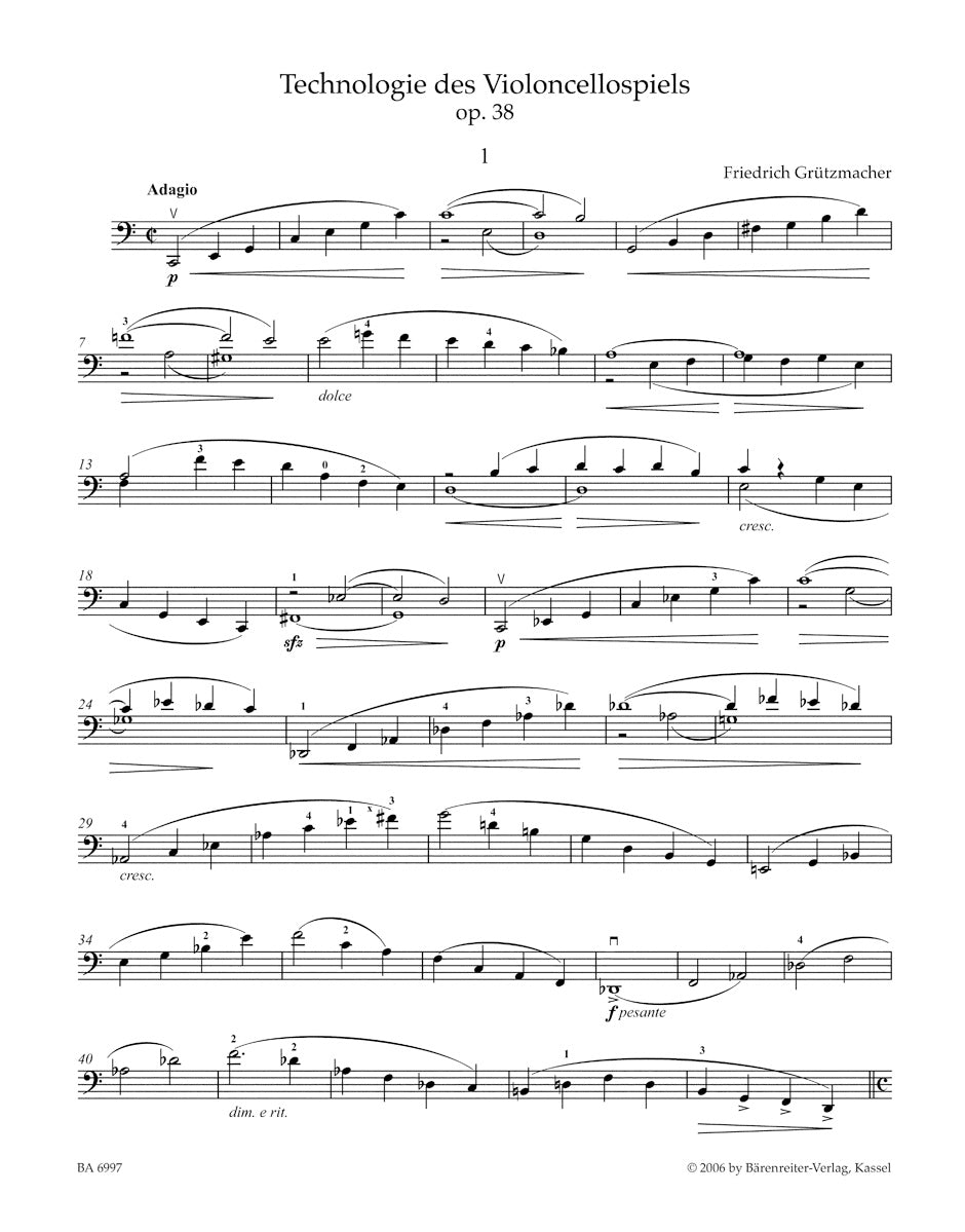 Technology of Violoncello Playing. 24 Etudes for Violoncello solo op. 38