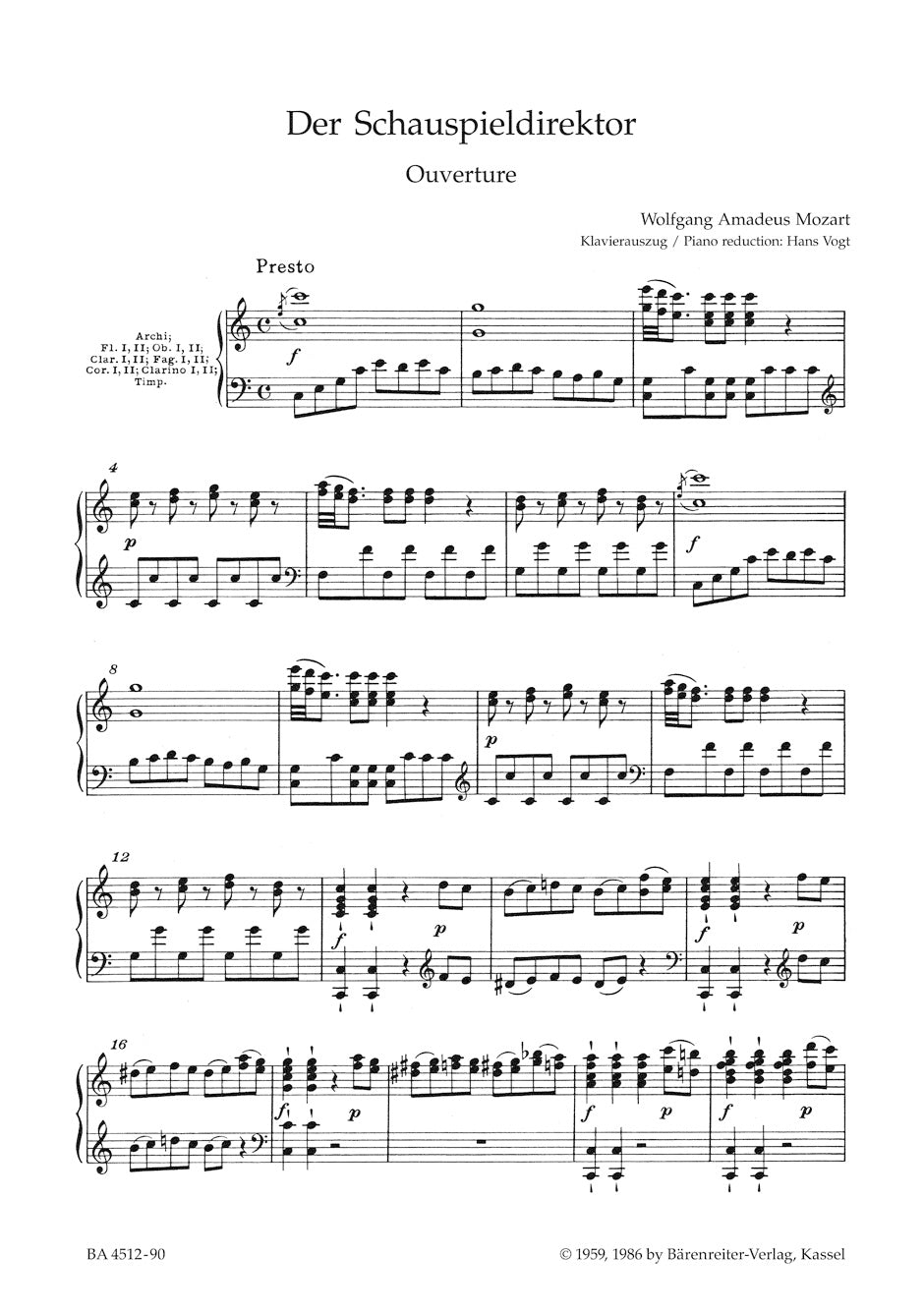 Der Schauspieldirektor K. 486