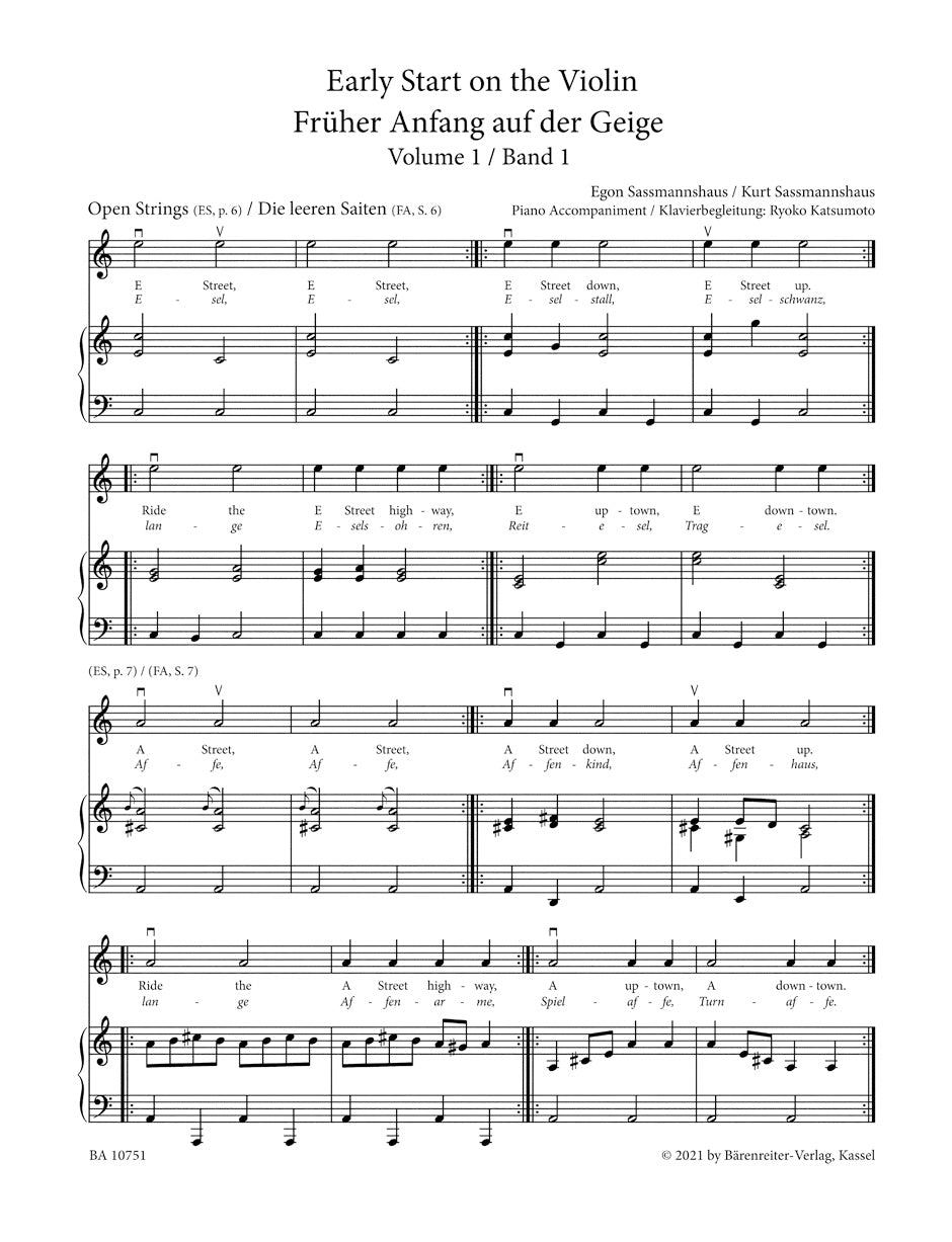 Early Start on the Violin 1
Piano accompaniment