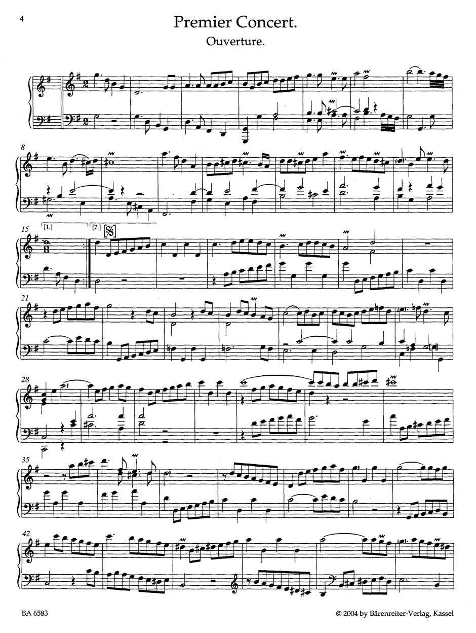 Pieces de Clavecin. Vol. 3: Les Indes Galantes. Balet, reduit a quatre grands concerts (1735/36)