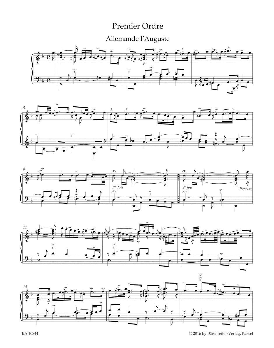 Pieces de clavecin. Premier livre