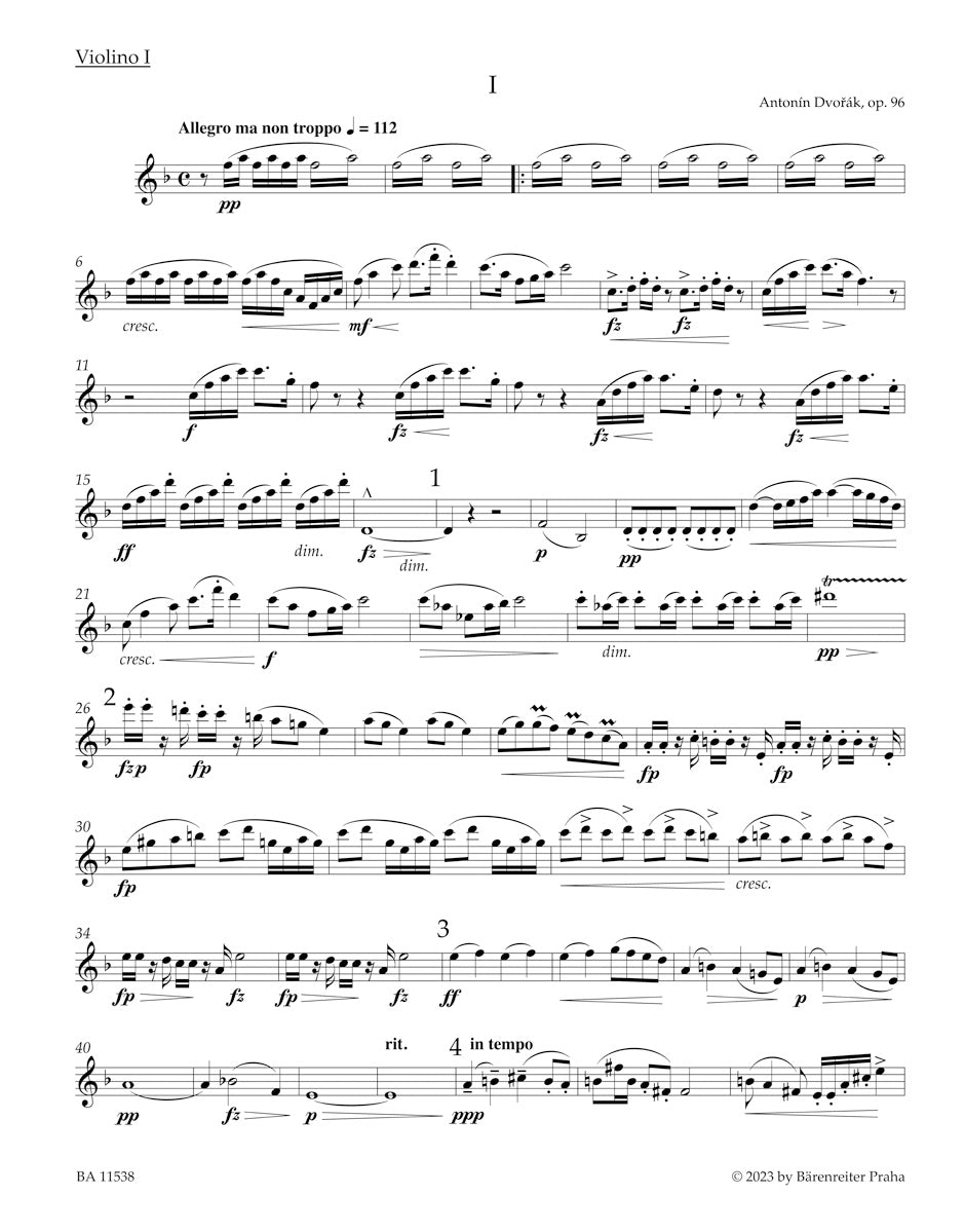 String Quartet No. 12 in F maj op. 96 "American Quartet"