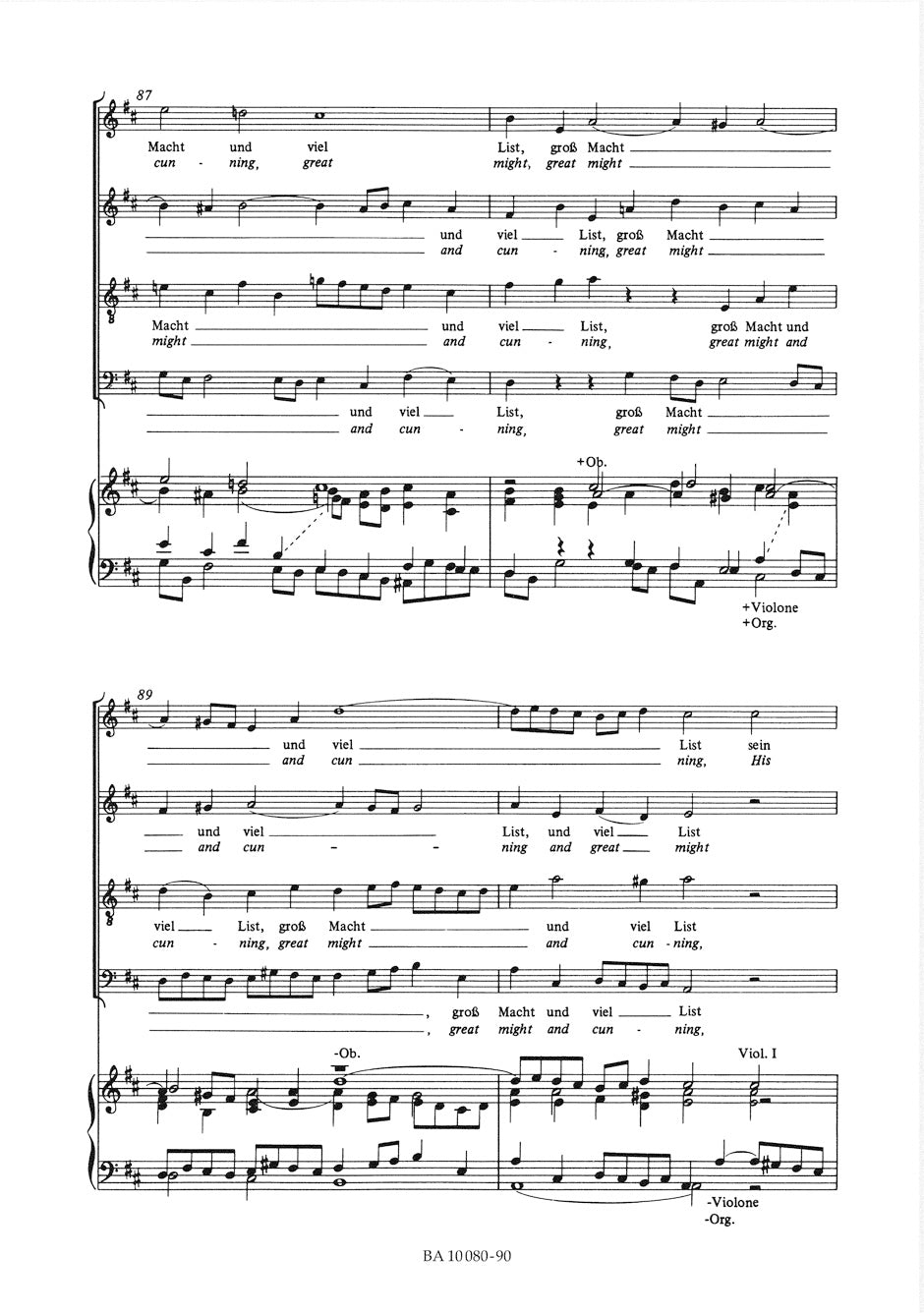 Cantata BWV 80 Ein feste Burg ist unser Gott/ A Mighty Fortress is Our God