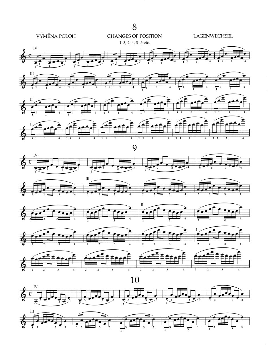 Changing Positions and Preparatory Score Studies op. 8