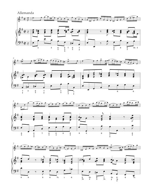 2 Sonatas and a Fugue BWV 1021, 1023, 1026 for Violin and Bc