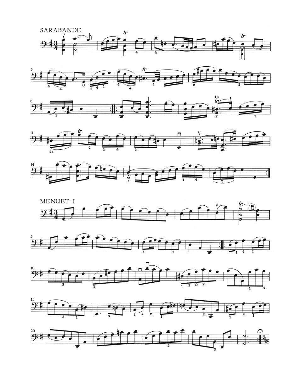 Suite I for Violoncello solo BWV 1007
Ed. A. Wenzinger