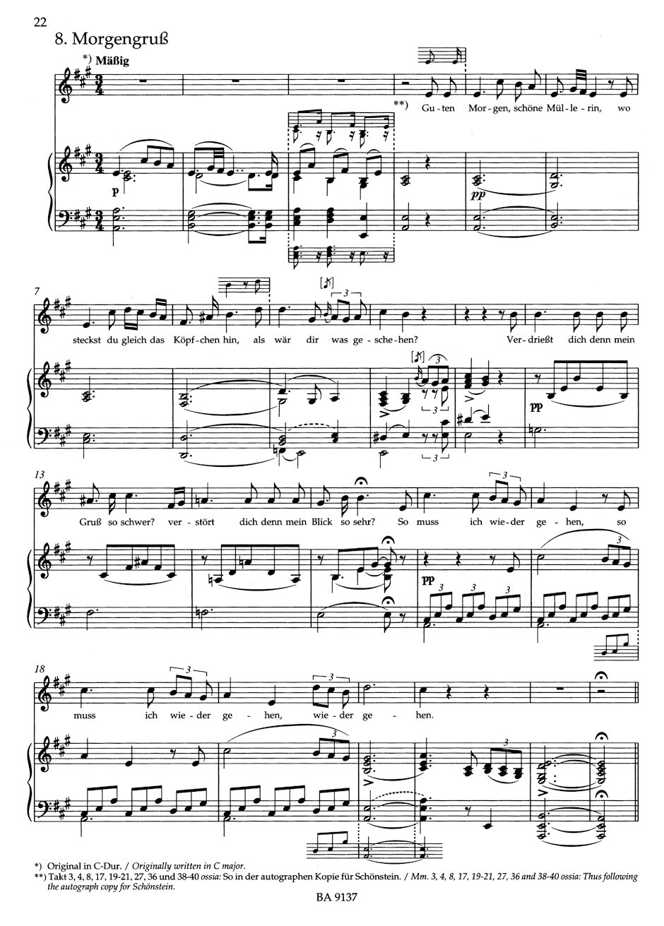 Die schoene Muellerin op. 25 
for Medium Voice